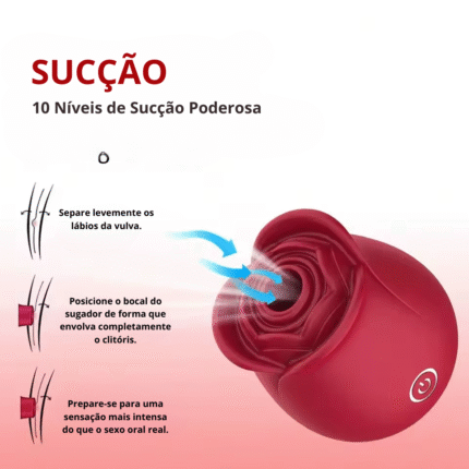 Rosa Degradê Sugador de Clitóris com 10 Modos