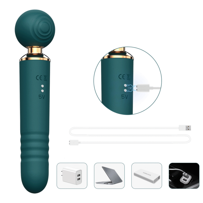 Varinha Mágica Sugador Vibrador Sobe e Desce com Sucção e Pulsador