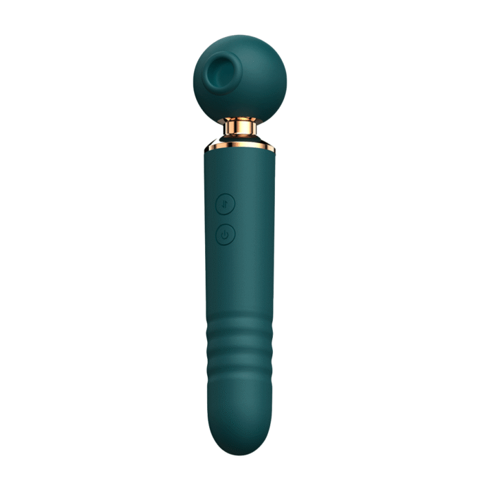 Varinha Mágica Sugador Vibrador Sobe e Desce com Sucção e Pulsador