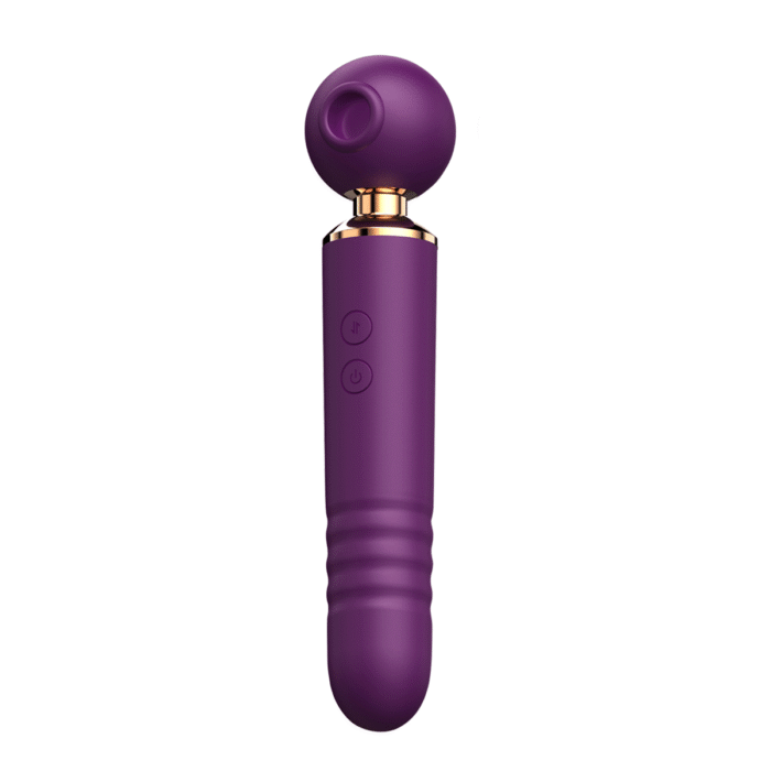 Varinha Mágica Sugador Vibrador Sobe e Desce com Sucção e Pulsador